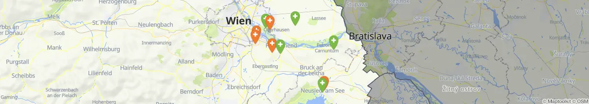 Map view for Pharmacies emergency services nearby Haslau-Maria Ellend (Municipality, Niederösterreich) (494)
